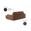 Ver imagem 4 de Sofá Capri 3 Lugares Retrátil Marrom Suede Cia Lar Móveis