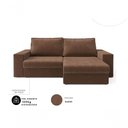 Ver imagem 3 de Sofá Capri 3 Lugares Retrátil Marrom Suede Cia Lar Móveis