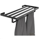 Ver imagem 1 de Porta Toalhas de Banho Preto Duplo Toalheiro Hotel Empire