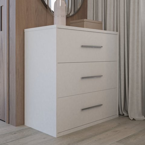 Cômoda 3 Gavetas 8812 Branco