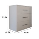 Ver imagem 3 de Cômoda 3 Gavetas 8812 Branco