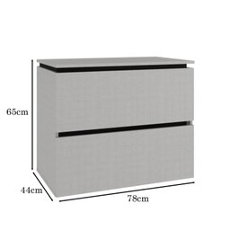 Gabinete para Banheiro com 3 Gavetas Espelheira e Cuba Urban - 6