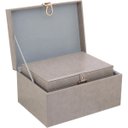 Ver imagem 4 de HOME&CO VÊNUS CAIXA ORGANIZADORA SINTÉTICO BEGE 2PÇ