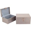 Ver imagem 5 de HOME&CO VÊNUS CAIXA ORGANIZADORA SINTÉTICO BEGE 2PÇ