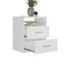 Ver imagem 4 de Mesa de Cabeceira 2 Gavetas 8807 Branco