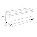 Ver imagem 6 de Puff Baú Sapateira Solteiro 88x50x48cm Móveis Digital