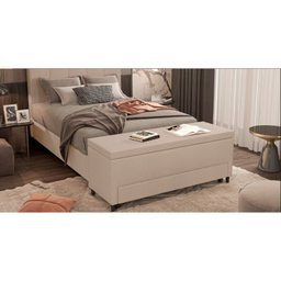 Puff Baú Sapateira Solteiro 88x50x48cm Móveis Digital - 5 Puff Baú Sapateira Solteiro 88x50x48cm Móveis Digital - 5