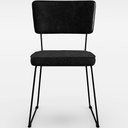 Ver imagem 6 de Kit 02 Cadeiras Decorativas Sala Jantar Allana L02 Couríssimo Preto Linho Chumbo - Lyam Decor