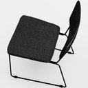 Ver mais imagens de Kit 02 Cadeiras Decorativas Sala Jantar Allana L02 Couríssimo Preto Linho Chumbo - Lyam Decor