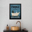 Ver imagem 2 de Quadro Decorativo Banheiro Poodle 24x18cm:madeira Preta