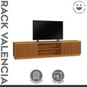 Ver imagem 2 de Rack Ripado para TV até 85 Polegadas 100% MDF 220cm 2 Portas Valência Marrom