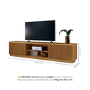 Ver imagem 3 de Rack para TV até 85 Polegadas 100% MDF Ripado 2 Portas Valência