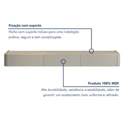 Rack Ripado para TV até 85 Polegadas 100% MDF 220cm 2 Portas Valência Marrom - 6 Rack Ripado para TV até 85 Polegadas 100% MDF 220cm 2 Portas Valência Marrom - 6