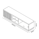 Ver imagem 4 de Rack Ripado para TV até 85 Polegadas 100% MDF 220cm 2 Portas Valência