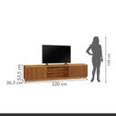 Ver imagem 6 de Rack Ripado para TV até 85 Polegadas 100% MDF 220cm 2 Portas Valência Marrom