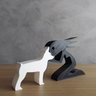 Escultura Decorativa Menina e seu Pinscher Grande - 2