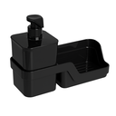 Ver imagem 1 de Conjunto Dispenser Pump Porta Detergente C/ Bandeja para Esponja Organizador de Pia Cozinha:preto