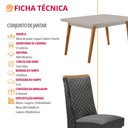 Ver imagem 7 de Mesa de Jantar Copper 120cm Tampo MDF Vidro Canto Copo com 4 Cadeiras Yasmin