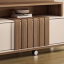 Ver imagem 5 de Estante Painel para Tv 65 Polegadas Petros 180x180-castanho-off White-edecasamoveis