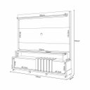 Ver imagem 6 de Estante Painel para Tv 65 Polegadas Petros 180x180-castanho-off White-edecasamoveis