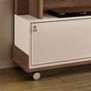 Ver imagem 4 de Estante Painel para Tv 65 Polegadas Petros 180x180-castanho-off White-edecasamoveis