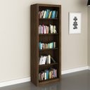 Ver imagem 3 de Conjunto 3 Peças com 1 Mesa para Escritório em L, Estante Livreiro e 2 Portas Marrom/Branca