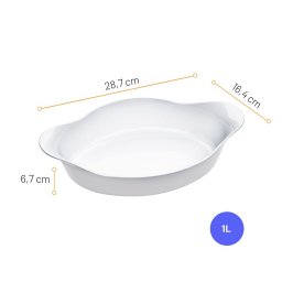 Kit 3 Assadeira Oval Opaline Pmgtravessa Forma Vodro Forno - 7