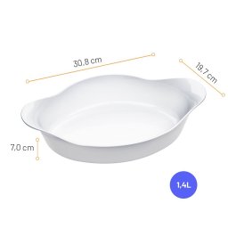 Kit 3 Assadeira Oval Opaline Pmgtravessa Forma Vodro Forno - 9