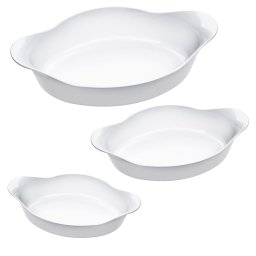 Kit 3 Assadeira Oval Opaline Pmgtravessa Forma Vodro Forno - 1