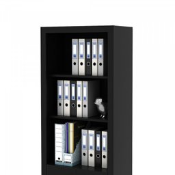 Kit 3 Peças com 1 Mesa para Escritório em L, Estante Livreiro e Estante 2 Portas - 9