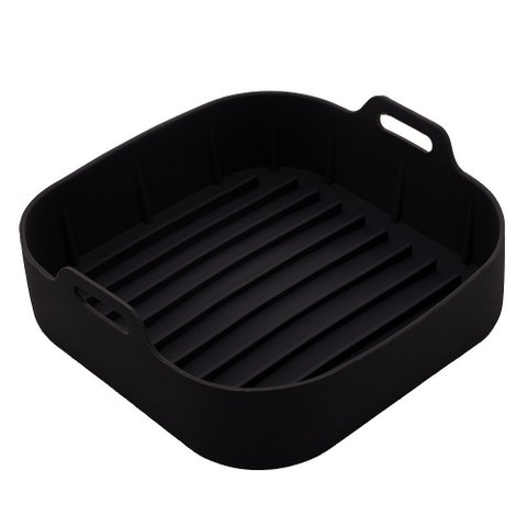 FORMA QUADRADA DE SILICONE PARA AIR FRYER PRETA 4886 - LYOR