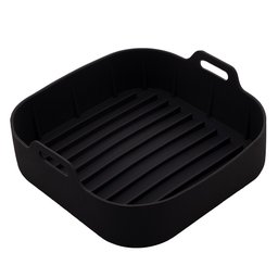 FORMA QUADRADA DE SILICONE PARA AIR FRYER PRETA 4886 - LYOR - 1 FORMA QUADRADA DE SILICONE PARA AIR FRYER PRETA 4886 - LYOR - 1