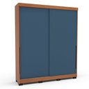 Ver imagem 2 de Guarda-Roupa Casal 2 Portas Correr Madrid Azul/Freijó