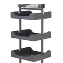 Ver imagem 3 de Prateleira de Armário 5 Bandejas 48x33x175cm Coluna Deslizante Organize Masutti