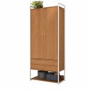 Ver imagem 2 de Armário Alto Kappesberg Li048-cnbr 2 Gavetas Canela/branco