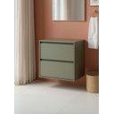 Ver imagem 4 de Gabinete para Banheiro com Espelho 60cm MDF Verde Dubai - On Móveis