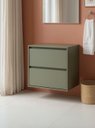 Ver imagem 4 de Gabinete para Banheiro com Espelho 60cm MDF Verde Dubai - On Móveis
