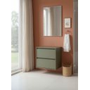 Ver imagem 1 de Gabinete para Banheiro com Espelho 60cm MDF Verde Dubai - On Móveis