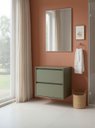 Ver imagem 1 de Gabinete para Banheiro com Espelho 60cm MDF Verde Dubai - On Móveis