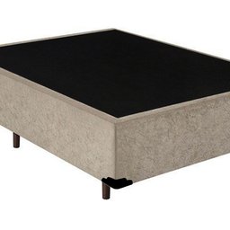 Cama Box Casal + Colchão Top Line Mola Bonnel Serra Negra 60x138x188 Cor:Suede Bege - 3