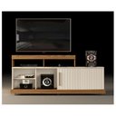 Ver imagem 1 de Rack para Sala Scala Carvalho Nobre Off White – Dj Móveis