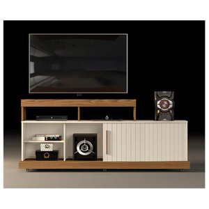 Rack para Sala Scala Carvalho Nobre Off White – Dj Móveis