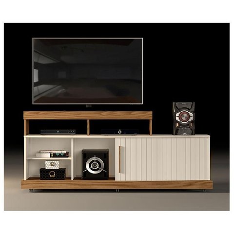 Rack para Sala Scala Carvalho Nobre Off White – Dj Móveis