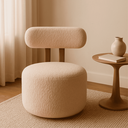Ver imagem 1 de Poltrona Orgânica Chloe para Sala de Estar e Recepção Boucle:Rosa