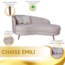 Ver imagem 4 de Chaise Longue Divã Emili em Madeira de Reflorestamento 160cm Veludo Shop Das Cabeceiras