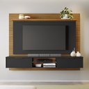 Ver imagem 1 de Painel para TV até 65 Polegadas 205CMX164CM 2 Portas Basculante 1 Prateleira Nt 1205 Notável Móveis Preto