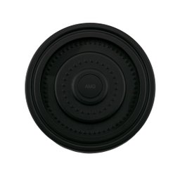 Ducha Flatt Autolimpante Abs Preto C/ Cano Suporte Teto 40 Cm - 4