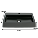 Ver imagem 6 de Cuba de Apoio Mármore Sintético Paris Preto Fosco Móveis Bosi