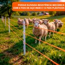 Ver imagem 6 de Fio Eletroplástico Rolo 1000m Laranja Leve 2mm Cercas Elétricas Ep1000 + 200 Roldanas 24mm - Zebu