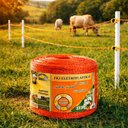 Ver imagem 5 de Fio Eletroplástico Rolo 1000m Laranja Leve 2mm Cercas Elétricas Ep1000 + 200 Roldanas 24mm - Zebu